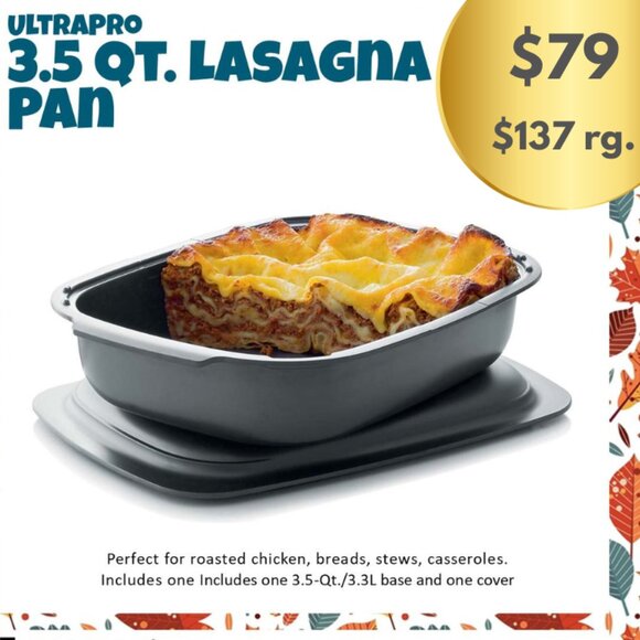 NWT Tupperware UltraPro Lasagna Pan with Cover - Picture 1 of 3